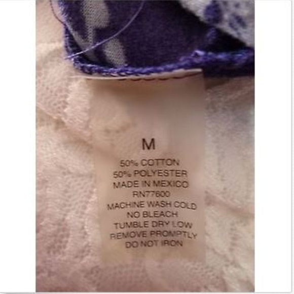 dELiA*s Womens Purple Floral Blouse Size M - Picture 4 of 4